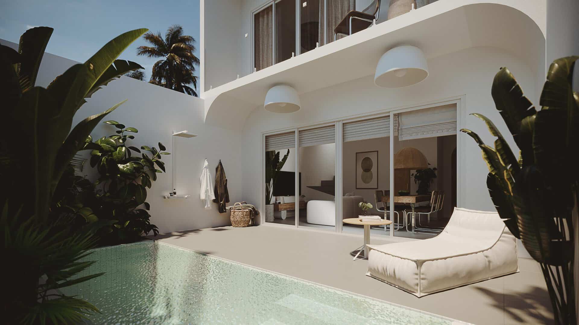 MODERN TROPICAL 2 BEDROOM VILLA FOR SALE LEASEHOLD IN BALANGAN BE-1775 